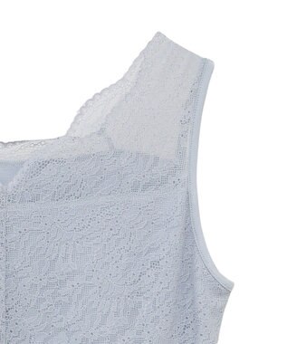 earth music&ecology 接触冷感２ｗａｙレースタンクトップ Grayish Blue