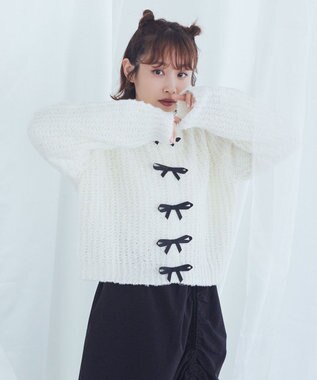 Green Parks ■高橋愛×ＧｒｅｅｎＰａｒｋｓメニーリボンニット Off White