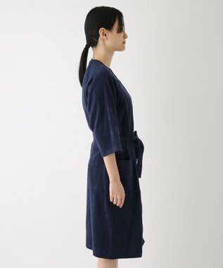 UCHINO エアリータッチ ラグランレディスローブ ダークブルー