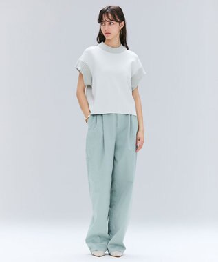 BEIGE， 【洗える・Oggi 11月号掲載】LAURA / ドライタッチ異素材リブニット L.Sage