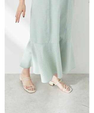 earth music&ecology チェックマーメイドキャミワンピース Black