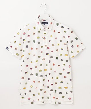 23区GOLF 【MEN】【UVケア/吸水速乾】マルチステッカープリント ポロシャツ ホワイト系5