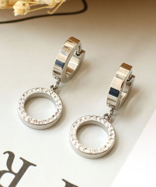 Tiaclasse 【金属アレルギー対応】 ハングサークルピアス シルバー