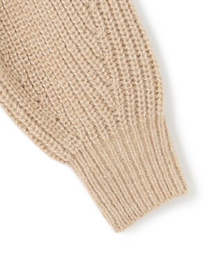 23区 L 【洗える】スパンコールバルキー クロップド ニット ベージュ系