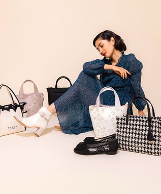 TOCCA OCTUPLE RIBBON TOTE M トートバッグ M ブラック系5