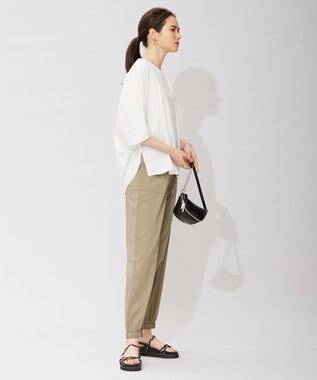 ICB 【洗える】 キュプラナイロンストレッチ ジョグパンツ オリーブ系