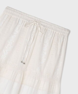 GRACE CONTINENTAL ピンタックティアードスカート ホワイト