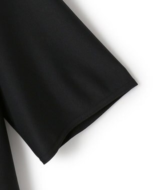 ICB L 【WEB限定・洗える】シアートリコット ペプラムカットソー ブラック系