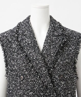 23区 L 【GOLD LABEL】CAMPOREバイカラーツイード ジレ モノトーン系