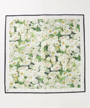自由区 【カトリエムブーケ】La boroderie de Laurent ブーケモチーフマルチスカーフ ブーケ柄
