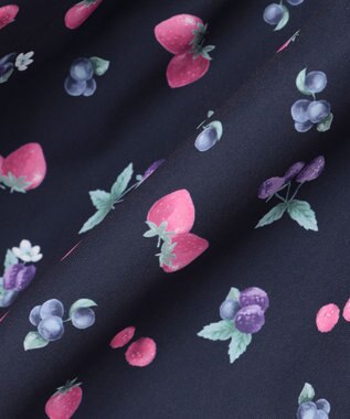 ANY KIDS 【洗濯機可能】総柄フルーツ キュロット ネイビー