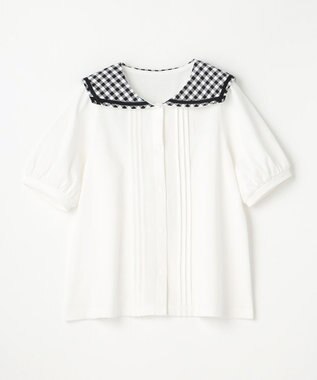 【150-160㎝】ギンガムセーラー ブラウス