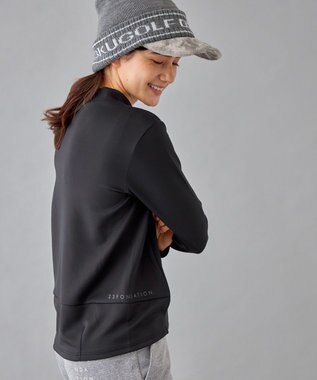 23区GOLF 【23Fondation/WOMEN】長袖 モックネックシャツ ブラック系