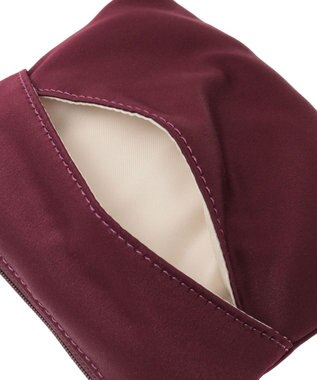 Maison de FLEUR シャイニーリボンティッシュケース Bordeaux