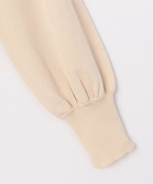 Feroux 【洗える】プチパールボウタイ ニット アイボリー系