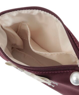 Maison de FLEUR シャイニーリボンティッシュケース Bordeaux