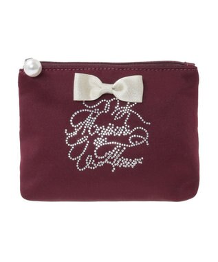 Maison de FLEUR シャイニーリボンティッシュケース Bordeaux