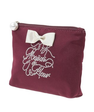 Maison de FLEUR シャイニーリボンティッシュケース Bordeaux