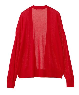 Green Parks 接触冷感ゆったりカーディガン Red