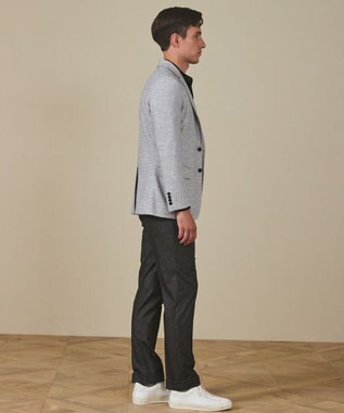 GOTAIRIKU カーディガンジャケット秋冬版【洗える/シワになりにくい/ストレッチ】リンクス BIZ ジャケット ライトグレー系8