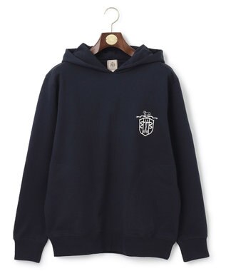 J.PRESS MEN インレージャージ クレスト刺繍パーカー ネイビー系