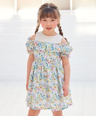  オンオフショルダー ガーリー ワンピース