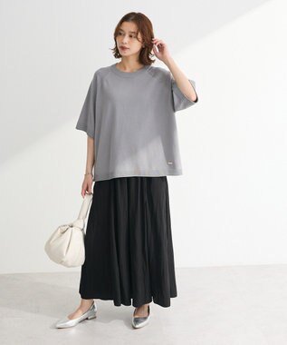 Green Parks トレーナー風ニットプルオーバー Gray