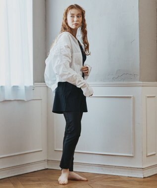 San-ai Resort（三愛水着楽園） WEB限定商品ショートラッシュパーカー付きリブタンキニ水着+レギンス付き5点セット【Beach Queen（ビーチクイーン）】 ホワイト