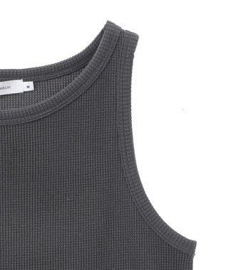 AMERICAN HOLIC ワッフルタンクトップ Charcoal Gray