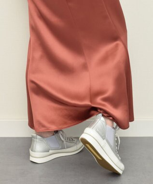 INTER-CHAUSSURES 【BUSSOLA】サイドゴアミドルカットスニーカー シルバー