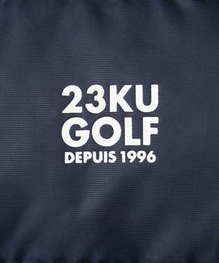 23区GOLF 【MEN】無地×チェック リバーシブル ダウンベスト ネイビー系