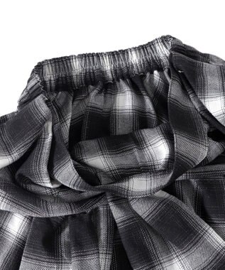 WEGO チェックシャツラップスカート ブラック