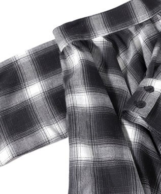 WEGO チェックシャツラップスカート ブラック