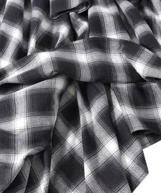 WEGO チェックシャツラップスカート ブラック