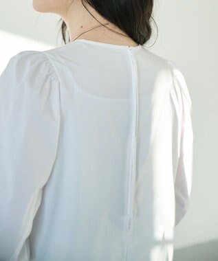 #Newans バルーンヘムブラウス ホワイト