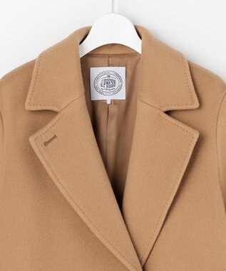J.PRESS LADIES Pureラムウール ダブル ロングコート キャメル系