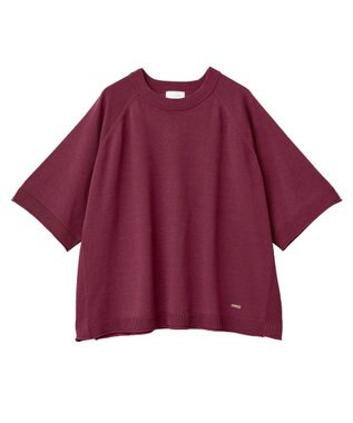 Green Parks トレーナー風ニットプルオーバー Red