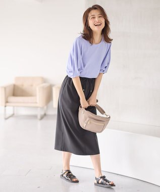 ANY 【セットアップ可能/UVケア/接触冷感/ストレッチ】イージーケアタイトスカート ブラック