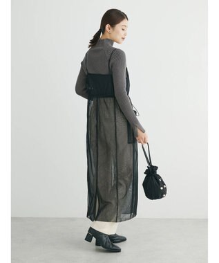 Green Parks ・ＥＬＥＮＣＡＲＥ　ＤＵＥ　チュールドロストキャミワンピ Black