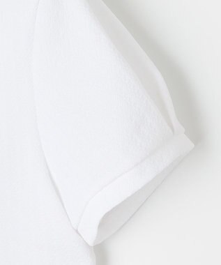 23区GOLF 【WOMEN】【UVケア】ストレッチタックジャガード 半袖シャツ 通気性に優れて涼やか！ ホワイト系