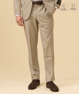 J.PRESS MEN 夏に嬉しい6つの高機能【J.PRESS-POOL WOOL】【セットアップ対応】ジャージーセットアップ スラックス