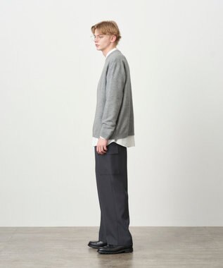 ATON FINE WOOL MELTON | クルーネックセーター - UNISEX GRAY