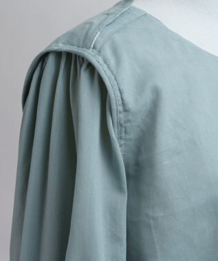 muuc 【手刺繍のような刺繍が美しい】ハイドランジア ブラウス ブルー