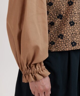 muuc 【手刺繍のような刺繍が美しい】ハイドランジア ブラウス ベージュ