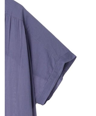 Green Parks インド綿 　ギャザー５分袖チュニック Purple