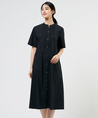 J.PRESS LADIES S 【一枚で着映え】ライトタフタ タックプリーツ ワンピース
