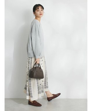 CRAFT STANDARD BOUTIQUE 裏毛リングドットカーディガン Gray Mixture