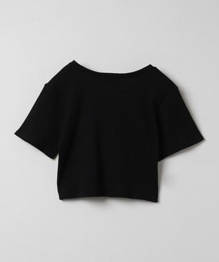 WEGO ワンポイントデザインリブT ブラック