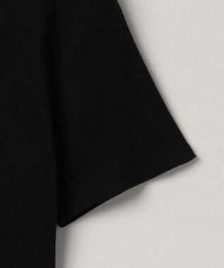 WEGO ワンポイントデザインリブT ブラック