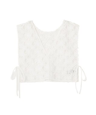 AMERICAN HOLIC 【選べる丈】アートレースベスト Off White